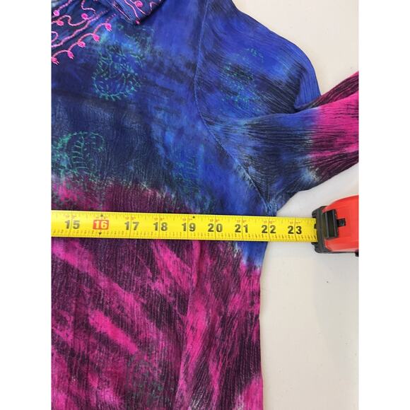 Bohemian Witchy Goblincore Top XL Hippie Festival Gypsy Renaissance Earthy - Picture 7 of 9